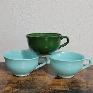 Vintage Hazel Atlas‎ Coffee Tea Cups Kitsch Retro Drinkware Kitchen Lot of 3